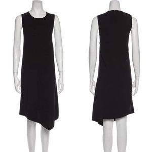 Eileen Fisher Sleeveless Asymmetrical Midi Dress in Black (size S)